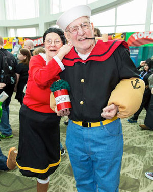 Adorable Popeye and Olive Oyl Cosplay