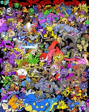 All 151 Original Pokemon Battle in Poster Art