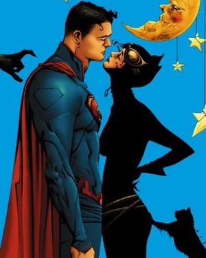 Amusing Batman, Superman, and Catwoman Comic Art