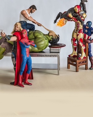 Amusing Secret Lives of Superheroes with Hot Toys Action Figures