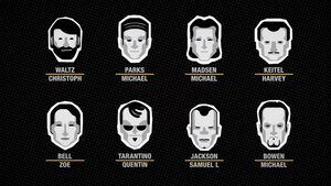Animated Infographic Depicts The Many Faces of Quentin Tarantino and Friends in His Films