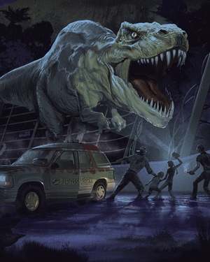 Art Collection From Mondo's JURASSIC PARK Gallery Show