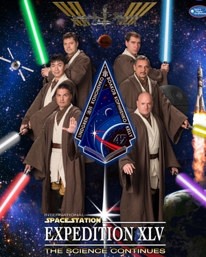 Astronauts Featured as STAR WARS Jedi in International Space Station Poster