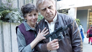 Awesome Han Solo and Leia Senior Cosplay