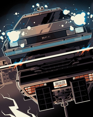 BACK TO THE FUTURE Mondo Poster by Tom Whalen