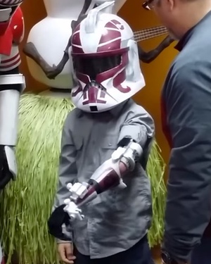 Boy Gets a 3D-Printed STAR WARS Clone Trooper Prosthetic Arm