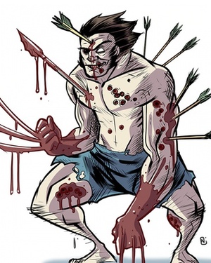 Brutal and Funny Wolverine Band-Aid Ad Art