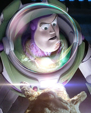 Buzz Lightyear Discovers Something Terrifying in Mashup Image