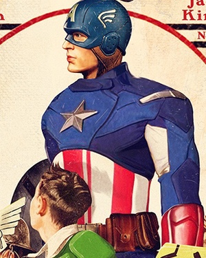 CAPTAIN AMERICA Art Inspired by Norman Rockwell