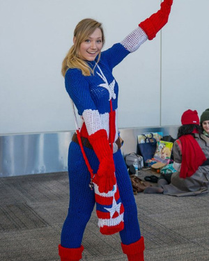 Captain America Knitted Cosplay