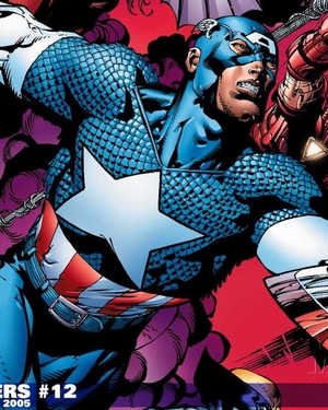 Captain America Sports His Scail Mail Armor in CIVIL WAR T-shirt Art