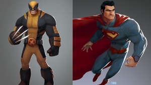 Cartoonish Superhero Art Series: Superman, Wolverine, Luke Cage & Captain America