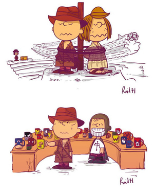 Charlie Brown Suits Up as Indiana Jones in New Art Prints
