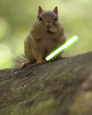 Chipmunks Duel with Lightsabers in Amusing Video