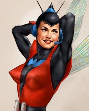 Classy Female Superhero Pin-Up Art by Stephen Langmead
