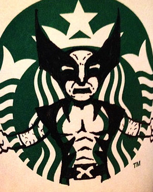 Coffee Cup Doodles Transform Starbucks Mermaid Logo into Superheroes