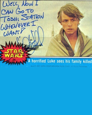 Collection of Humorous Mark Hamill STAR WARS Autographs