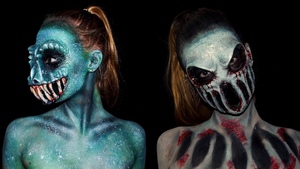 Crazy Cool and Eerie Monster Body Paint Cosplay By 16-Year-Old Artist Lara Wirth
