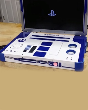 Custom Made STAR WARS Themed R2-D2 PlayStation 4 Playbook