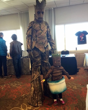 Daddy Groot and Baby Groot Cosplay
