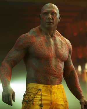 Dave Bautista as Drax from GUARDIANS OF THE GALAXY Doing Tinkerbell