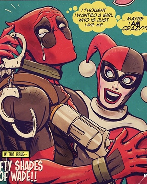 Deadpool and Harley Quinn Art - 