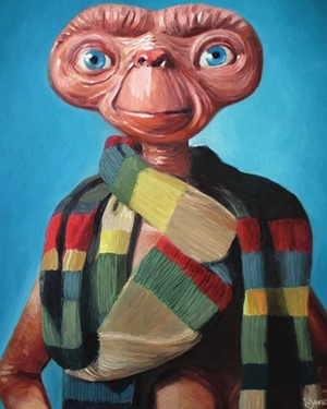 E.T. Inspired DOCTOR WHO Oil Painting - 'Healer'