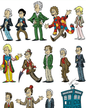 Every DOCTOR WHO Featured in Dr. Seuss-Style Art