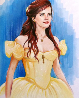 Fan Draws Emma Watson As Belle in BEAUTY AND THE BEAST