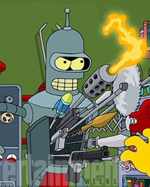 First Image of THE SIMPSONS and FUTURAMA Crossover