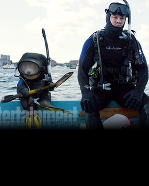 First Photo from TED 2 with Mark Wahlberg and His Bear