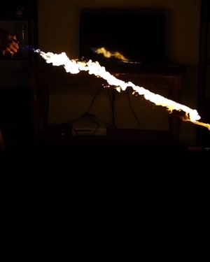 Flame On: Backyard Scientist Creates Cool 1000 FPS Fire Sword Video