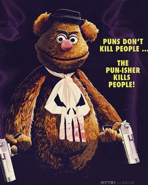 Fozzy Bear as THE PUNISHER