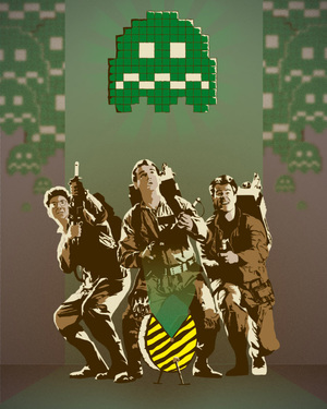 GHOSTBUSTERS vs. Pac-Man Poster