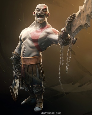 GOD OF WAR Cartoon Fan Art - Kratos Vs. Death