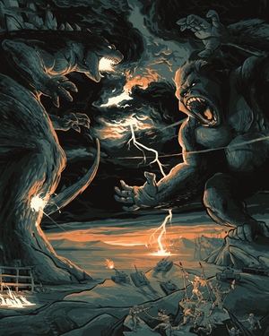Godzilla Vs. King Kong Fan Art by Charlie Layton