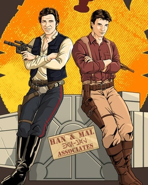 Han Solo and Malcolm Reynolds are Partners in Crime in T-Shirt Art