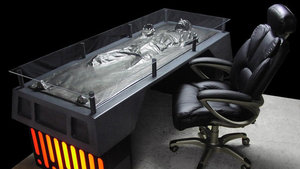 Han Solo Frozen in Carbonite Inside Your Desk May Be a Little Distracting