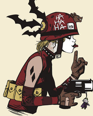 Harley Quinn and Tank Girl Mashup Art