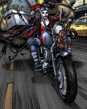 Harley Quinn Ripping It Up On a Motorcycle in New SUICIDE SQUAD Set Photos