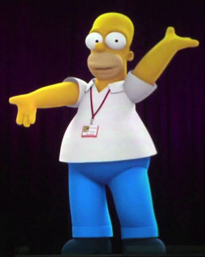 Hologram Homer Simpson Talks to Matt Groening