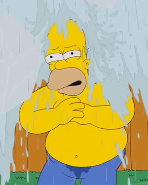 Homer Simpson Takes the ALS Ice Bucket Challenge