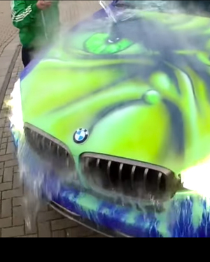 Hot Water Reveals The Incredible Hulk in This Car's Cool Custom Paint Job