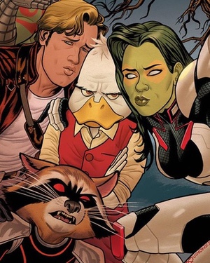 Howard the Duck Takes a Selfie with the Guardians of the Galaxy