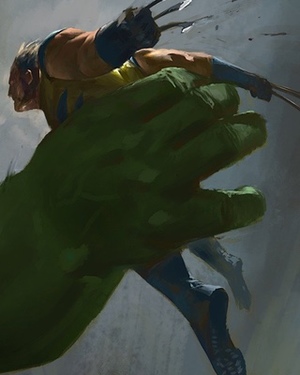 Hulk and Wolverine Battle in Fan Art by Jason Kang