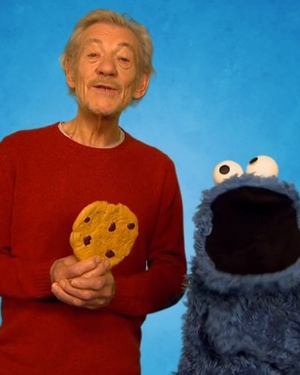 Ian McKellen Teaches Cookie Monster Self-Control on SESAME STREET