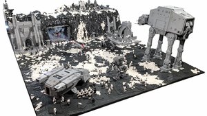 Insane STAR WARS LEGO Diorama Features the Epic Battle of Rhen Va