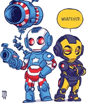 IRON PATRIOT #1 Variant Art by Skottie Young