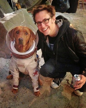 James Gunn with GUARDIANS OF THE GALAXY's Cosmo