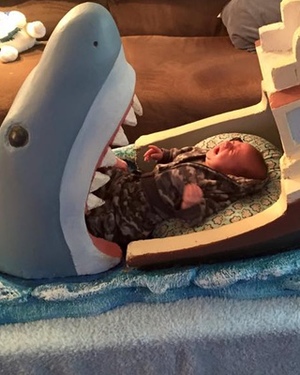 JAWS Inspired Baby Bed Eats Babies